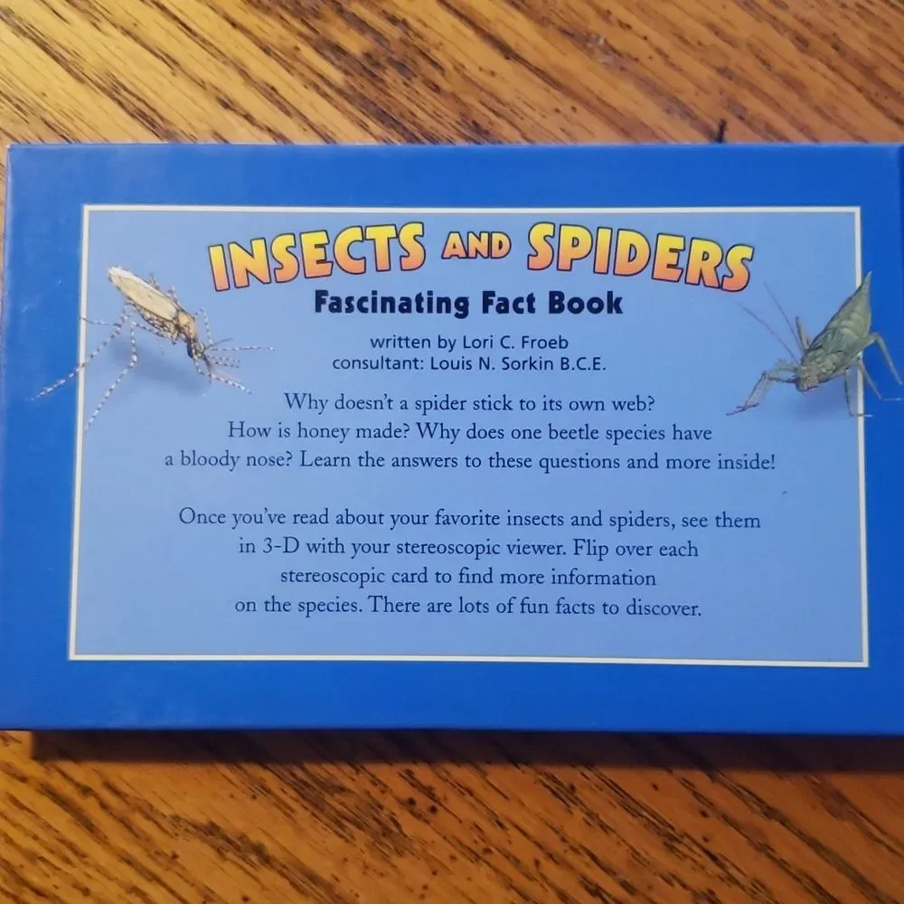 Insects & Spiders Hardcover Illustrated Nature Guide Book Ages 8-12 Fun‎ Facts